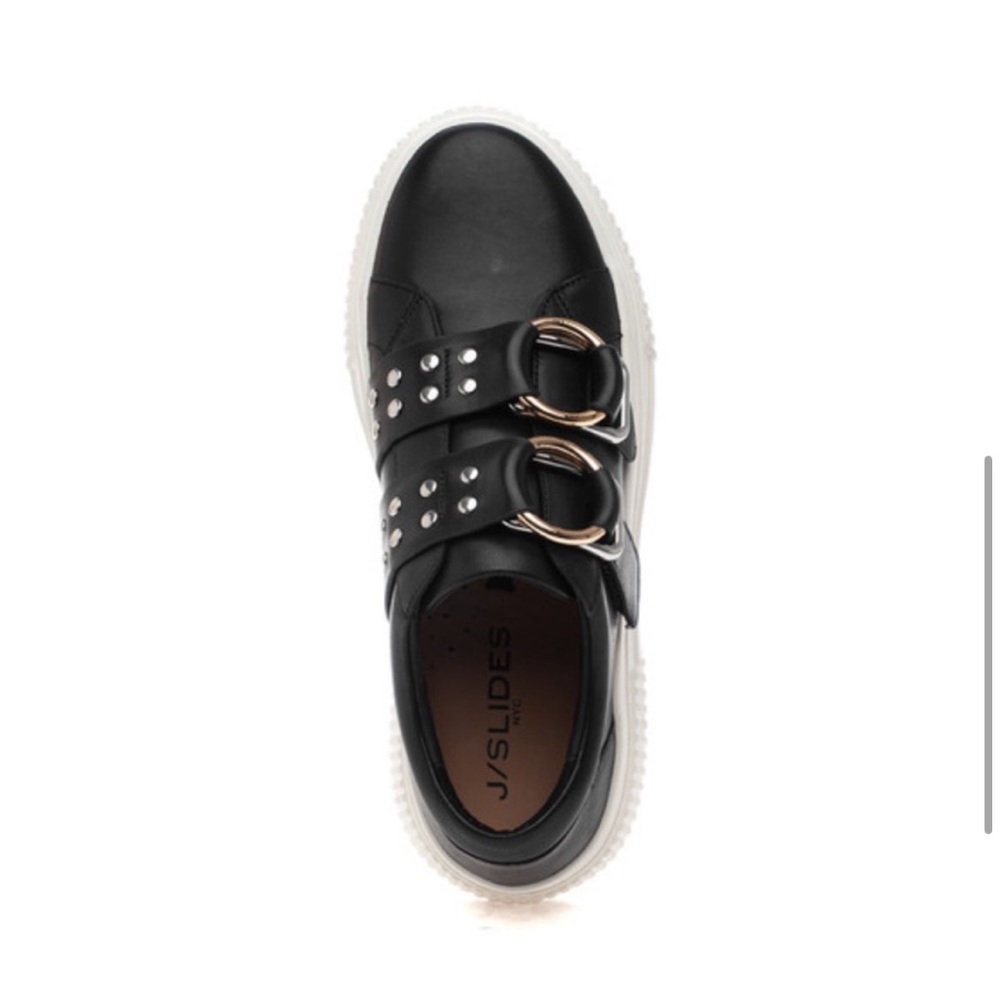 NWT J/SLIDES WALDO Black Leather Sneaker - Picture 5 of 16